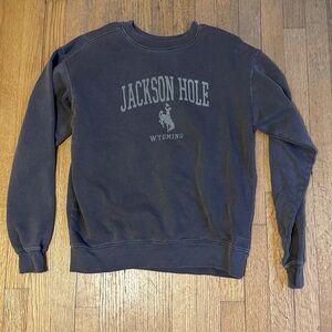 Jackson Hole Wyoming Brown Crewneck